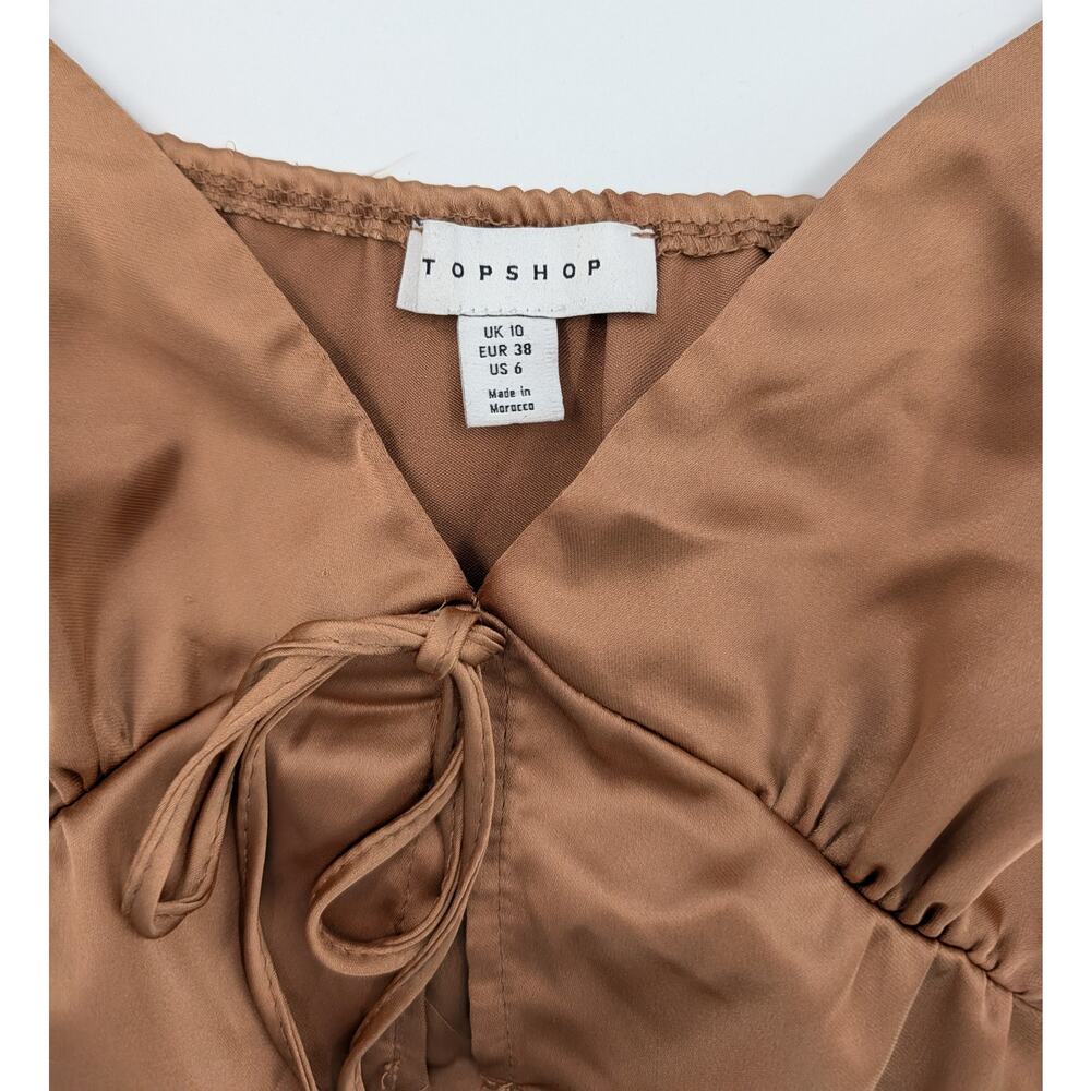 Topshop Strappy Ruffle Camisole Cropped Top - Picture 5 of 9